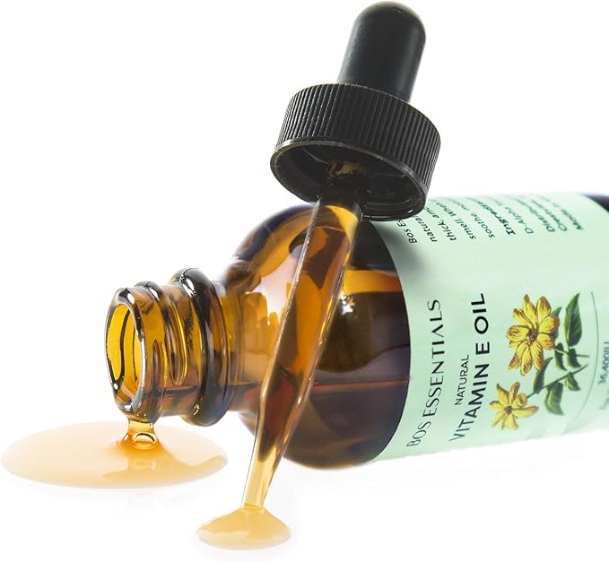 Natural Vitamin E Oil (>90% D-Alpha Tocopherol) | Pure & Undiluted Oil | Diminishes The Appearance of Scars, Wrinkles, & Other Skin Abnormalities | Non-GMO