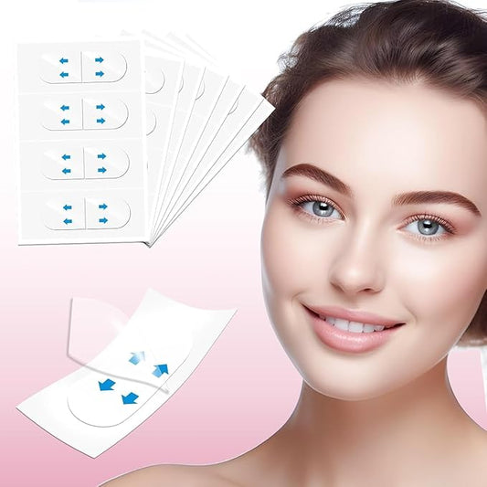 Face Lift Tape, 100 PCS Face Tape Lifting Invisible Under Makeup, Instant Neck Strips for Lifting Sagging Skin, V-Shaped Facial Strips for Brows, Eyes, Jowls, Wrinkles& Double Chin, For All Skin Types