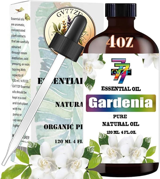 Gardenia Essential Oil (4 oz/120 ml) - Gardenia Oils Perfect for Diffusers, Humidifiers, Baths, Cleaning, Yoga, DIY Soaps, and Candles