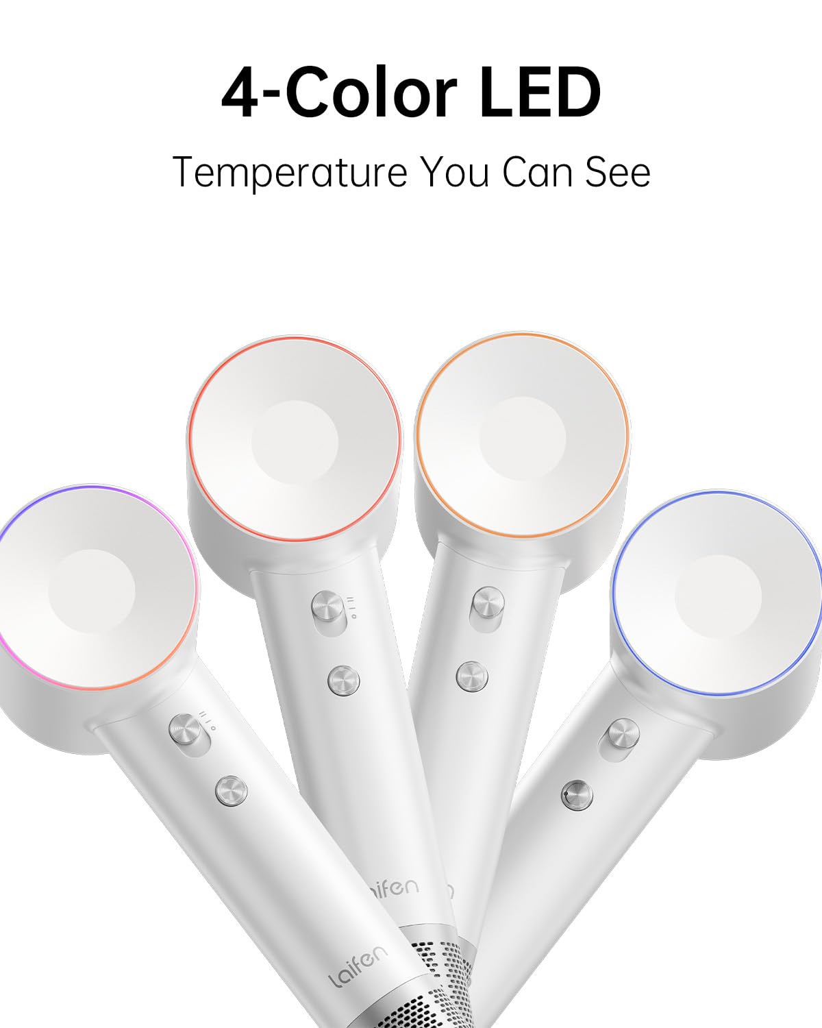 Laifen Swift Special Hair Dryer, High Speed 200M Ionic Blow Dryer with 110, 000 RPM Brushless Motor for Fast Drying, Low Noise, Hairdryer with Magnetic Nozzles