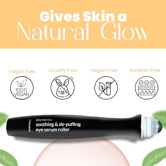 Dermisyou Under Eye Serum Roller Reduce Wrinkle & Fine Lines & Puffiness For Dark Circles Undereye Bags Women & Men