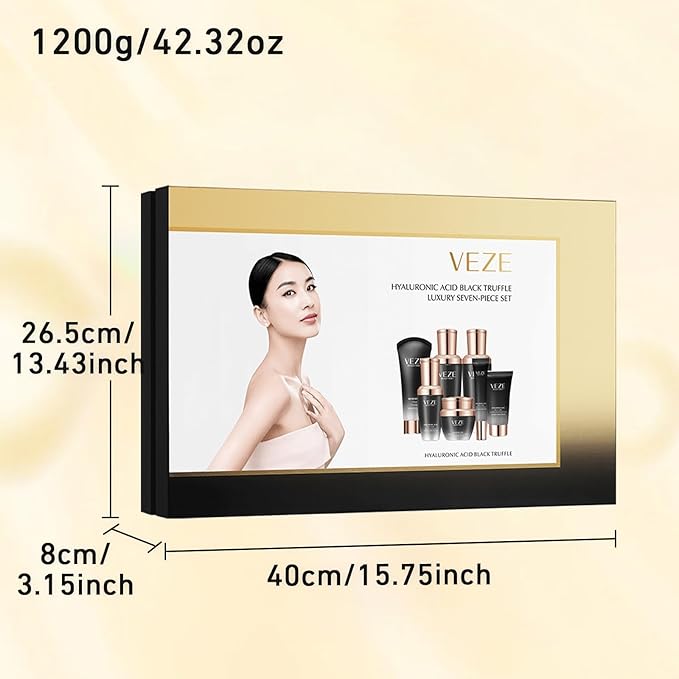 Truffle Anti-Wrinkle Skin Care Large Set Beauty & Personal Care with Cleanser, Toner, Lotion, Essence, Face Cream, Eye Cream Gift Sets Care Package for Women Mother Travel Skincare Kits (7 pcs)