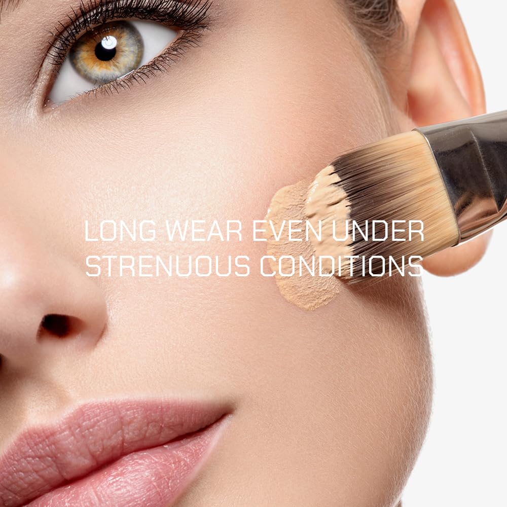 Radiant Professional Natural Fix All Day Matte Cream Foundation - Long Wear High Coverage Face Makeup Foundation With SPF 15 - Oil Free Matte Finish - For All Skin Types-1.01 oz. (3A Peanut)