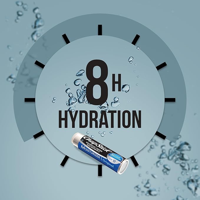 ChapStick SPF Lip Balm 3-Pack – Original 2-in-1 Lipcare with SPF 12, Ultra Hydrating Formula with Aloe Vera and Vitamin E, 0.15 Oz Ea