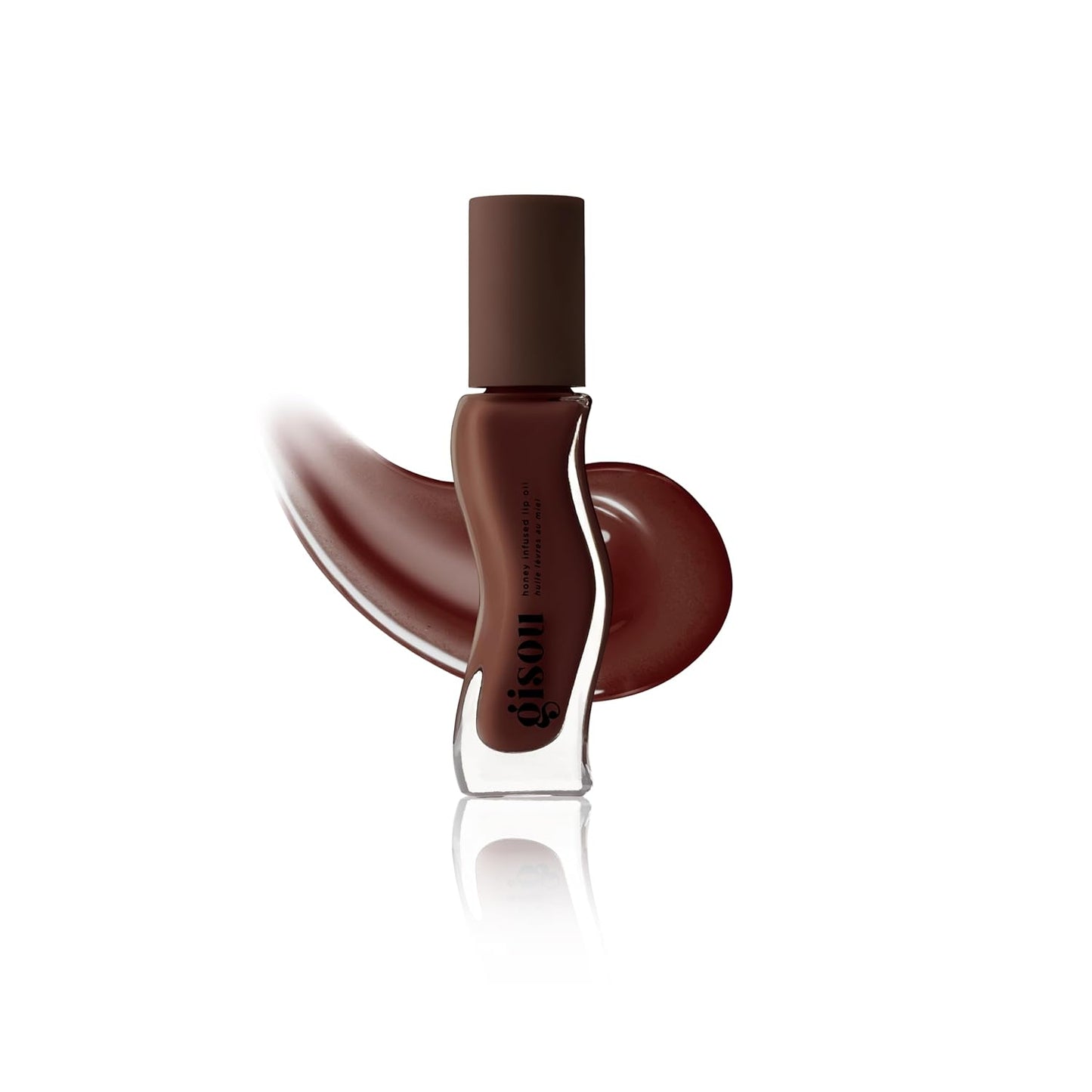 Gisou Honey Infused Hydrating Lip Oil, Nourishing Lip Moisturizer for Dry Lips, 0.27 fl oz (Milky Mocha)