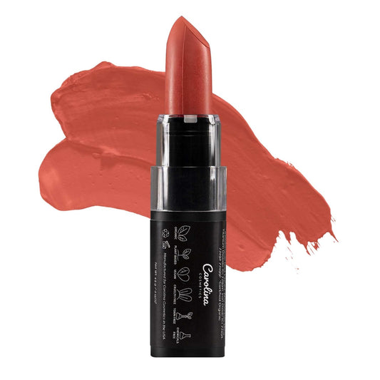 Carolina COSMETICS - Plant-Based Moisturizing Lipstick - Scarlet Shade 0.15oz- Hydrating with Cocoa Oil, Gluten-Free, Vegan, Non-GMO, Paraben-Free - Lightweight Cream Texture