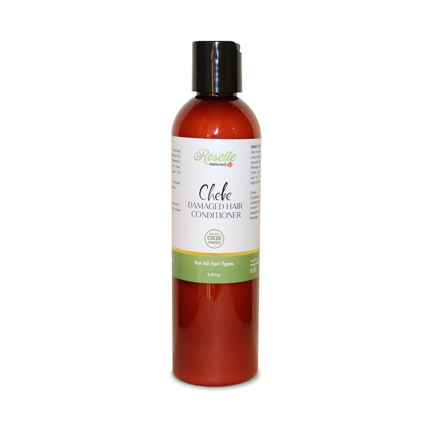 Roselle Naturals Damaged Hair Conditioner - Chebe Hair Conditioner Made with Chebe Powder 8 oz