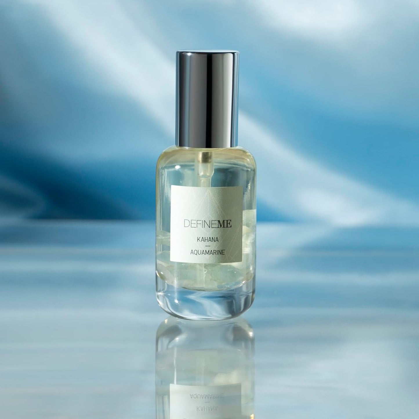 DefineMe Aquamarine Crystal Infused Natural Perfume Mist, Kahana Scent, 0.95 FL OZ
