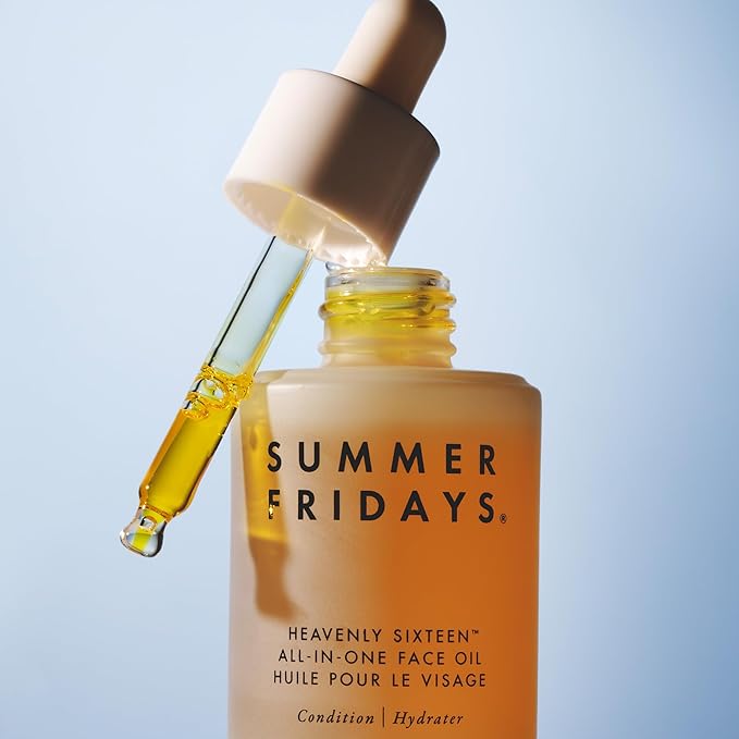 Summer Fridays Heavenly Sixteen Face Oil - All-In-One Hydrating Face Oil for Dry Skin - Made with a Restorative Blend of 16 Non-Comedogenic Oils to Help Condition and Plump Skin (1 Fl Oz)