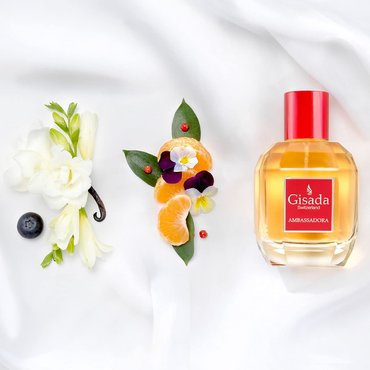 Gisada Ambassadora Women's Perfume - Perfumes for Women with Oriental, Sweet, Floral, Warm Fragrance - Daily Wear Women's Cologne with Juicy, Fruity, Spicy Scent - Made in Switzerland - 1.7 fl. oz.