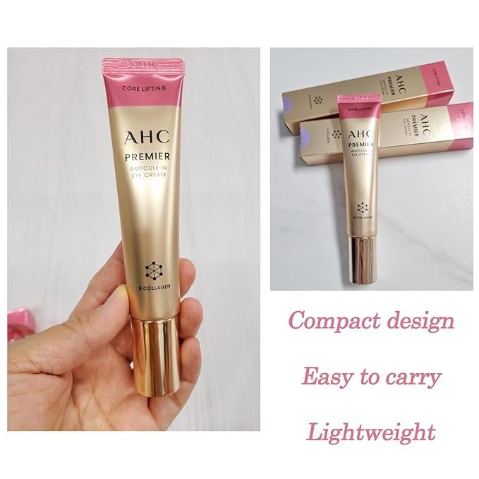 Deep Hydration & Brightening, Korean eye cream for AHC PREMIER AMPOULE IN EYE CREAM Season 12, (1.35 fl.oz. x 4ea)