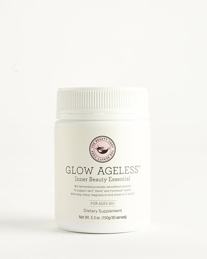 The Beauty Chef Glow Ageless™ Inner Beauty Essential – Bio-Fermented Collagen-Boosting Powder for Ageless Skin & Wellness, Supports Ageless, Glowing Skin, Collagen Support, 5.3 oz / 150g