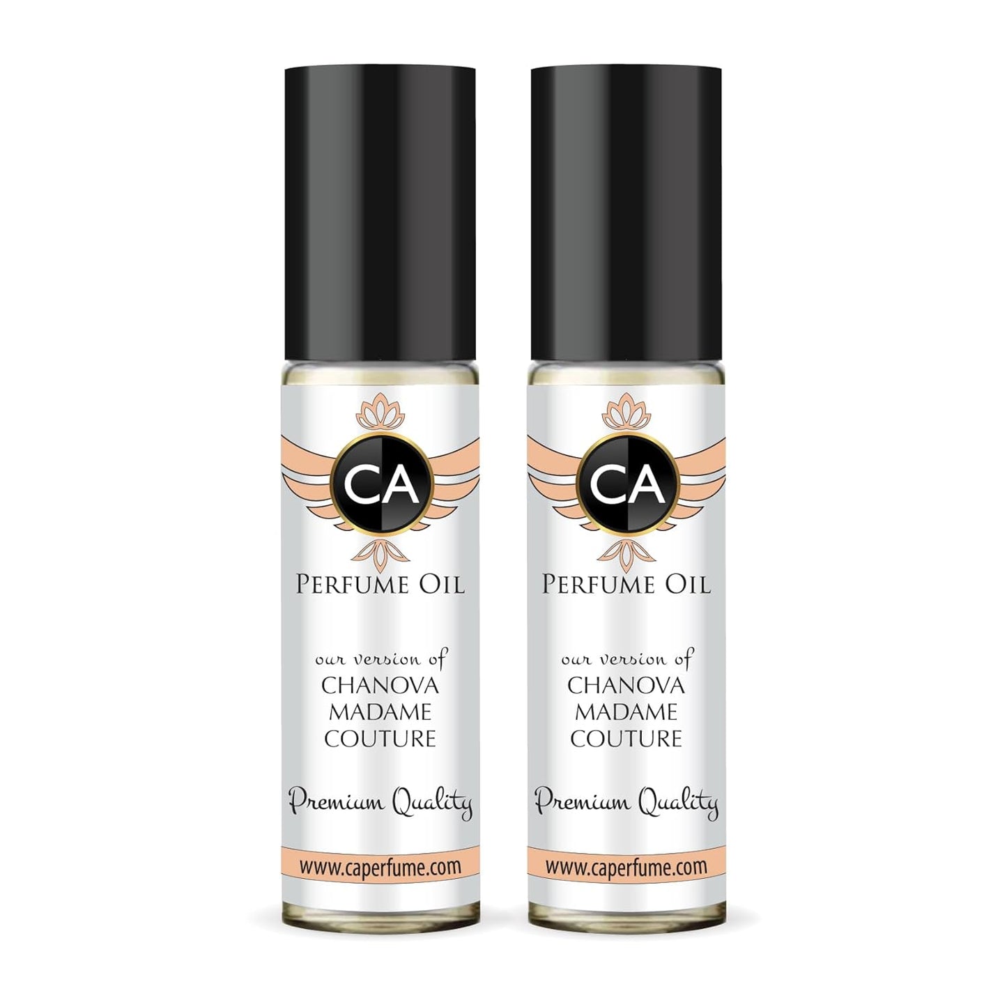 CA Perfume Impression of Madame Couture for Women Eau De Parfum Amber Floral Scent Long Lasting Perfumes for Women Travel Size TSA Ready for Day and Night Wear 0.33 Fl Oz 10ml (Pack of 2)