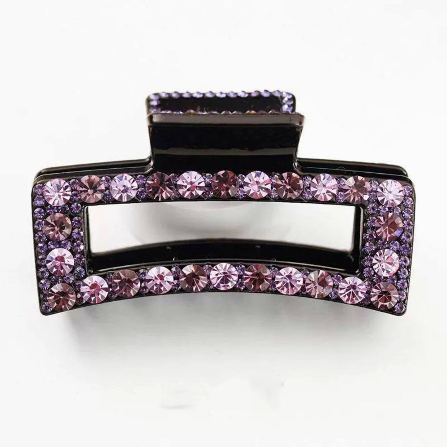 Rhinestone Acrylic Hair Claw Clips for Women, Vintage Crystal Large Bling Jaw Clamps Luxury Elegant Plastic Hair Clip with Strong Hold for Thin Thick Hair Fashion Wedding Party Accessories（2 Pack)