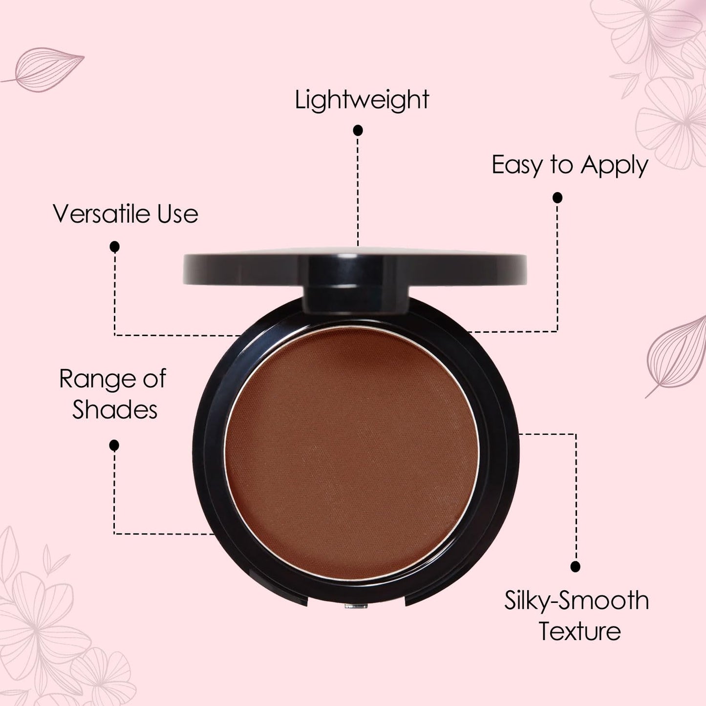 Vera Moore Matte Pressed Powder, Makeup Setting Compact Powder, Face Powder for Full Coverage with Flawless Finish, Shine, Matte Finish for All Skin Types (Antique Brown, 12.5g)