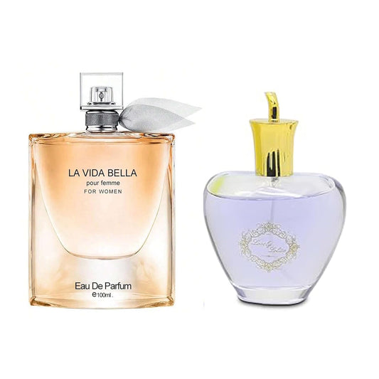 Women's Perfume La Vida Bella& Lovely Lolita Combo Set Eau De Parfum Long Lasting Fragrance 3.4 Fl Oz Spray Each for Daily Used