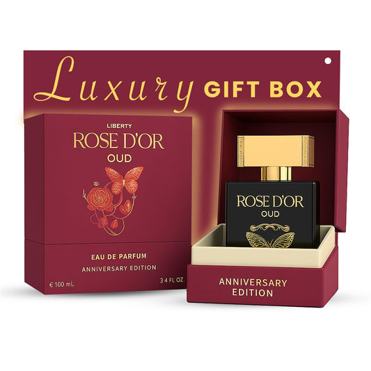 Liberty Oud Eau de Parfum for Men, 3.4 Oz,Rose Dyor Anniversary Edition, Luxury Woody Oud Perfume with Premium Scent for All-Day Freshness, Perfume for men, arabian,perfumes arabes para hombres
