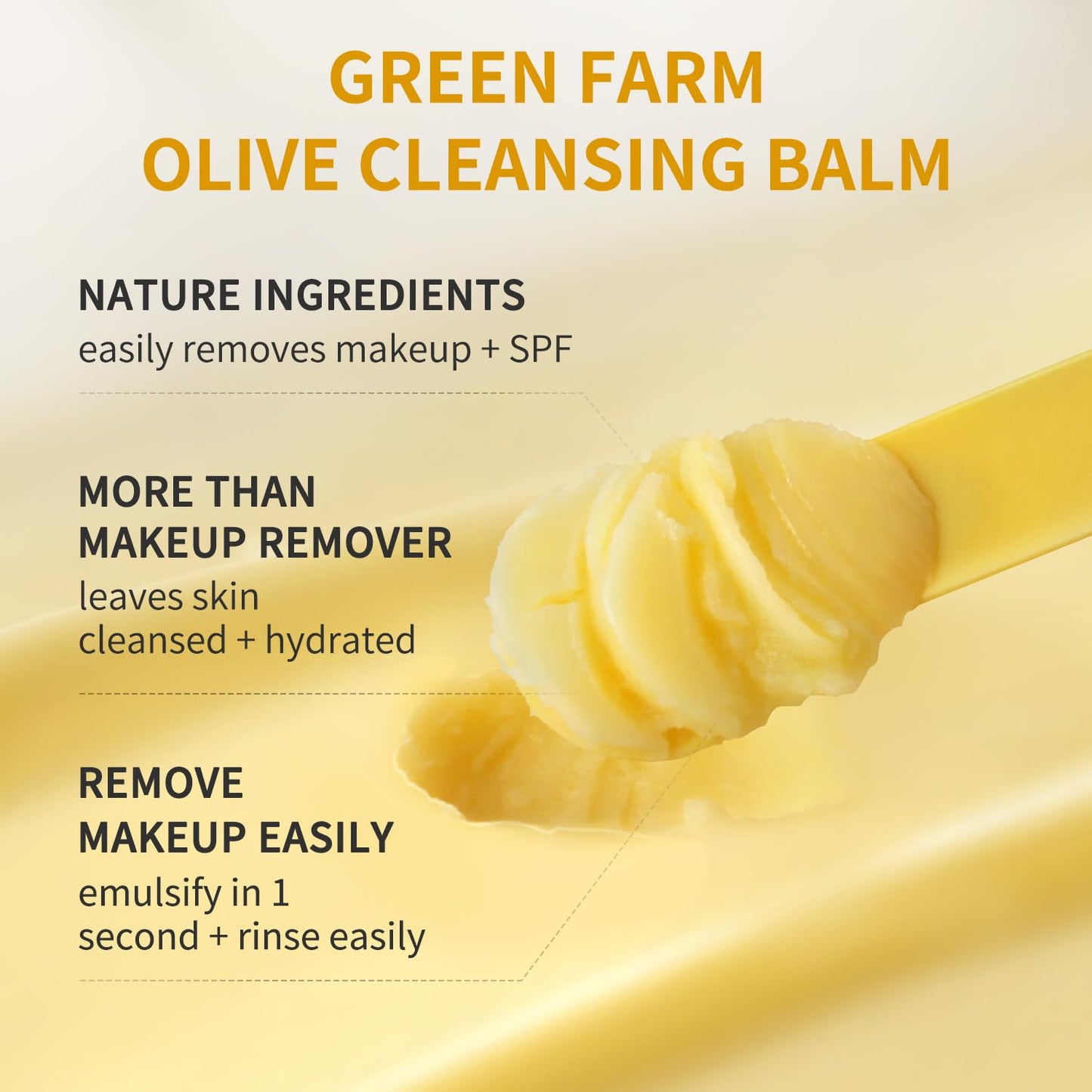 Makeup Remover Cleansing Balm - Waterproof Makeup Remover Balm with Sea Buckthorn Oil, Instantly Melts Waterproof Mascara & Long-Wear Makeup, No Residue