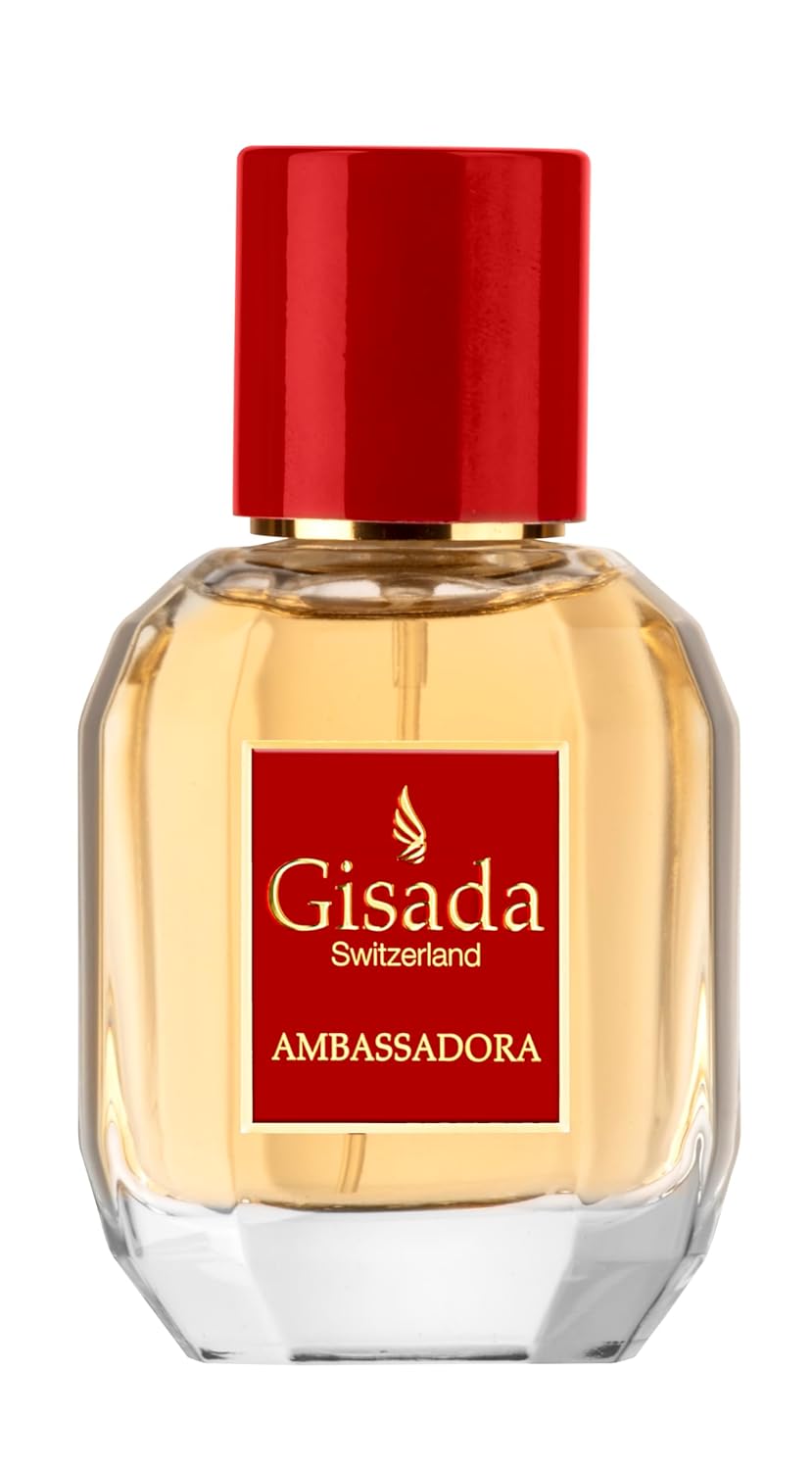 Gisada Ambassadora Women's Perfume - Perfumes for Women with Oriental, Sweet, Floral, Warm Fragrance - Daily Wear Women's Cologne with Juicy, Fruity, Spicy Scent - Made in Switzerland - 1.7 fl. oz.