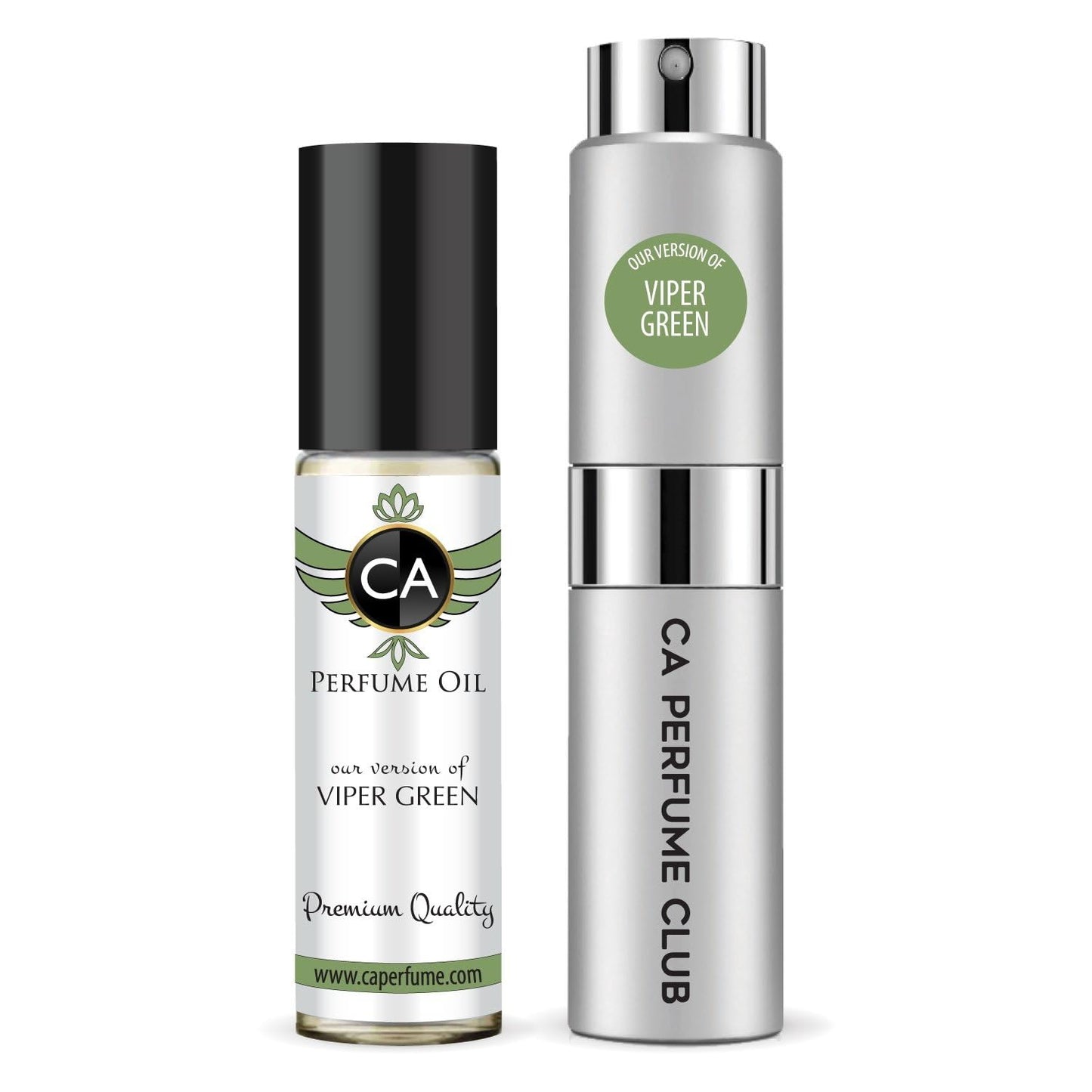 CA Perfume Duo Impression of Viper Green For Women And Men Perfume Layering Set Long Lasting Travel Size EDP + Body Oil Roll-On Bottle 0.27 Fl Oz+0.33 Fl Oz