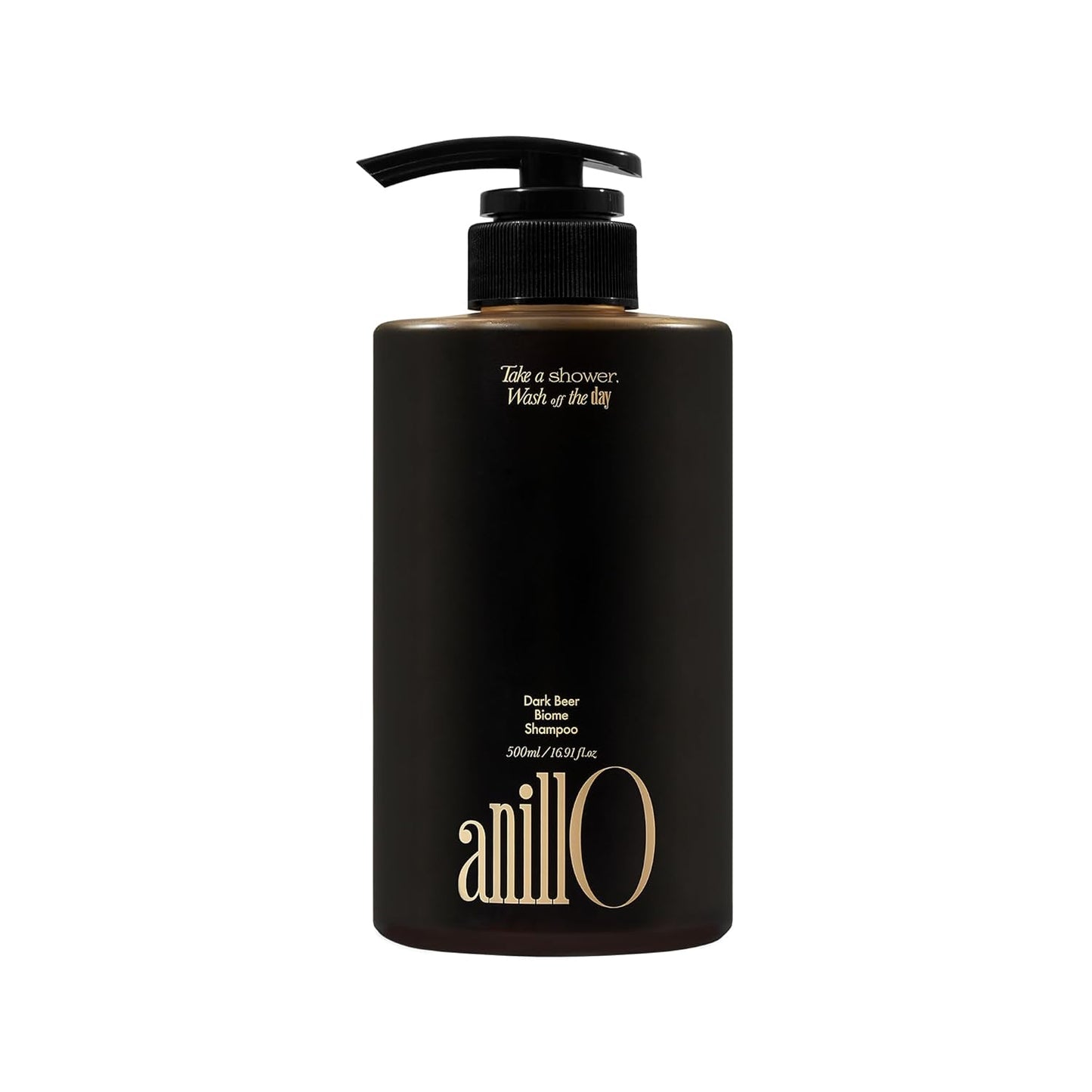 ANILLO Dark Beer Biome Shampoo - Vegan Thicker Hair & Sclap Care with Caffeine & Green Mint Complex for Volumizing Hair- Deep Cleansing, Oil Control & Cooling Effect, Sulfate-Free 500 ml / 16.9 fl oz