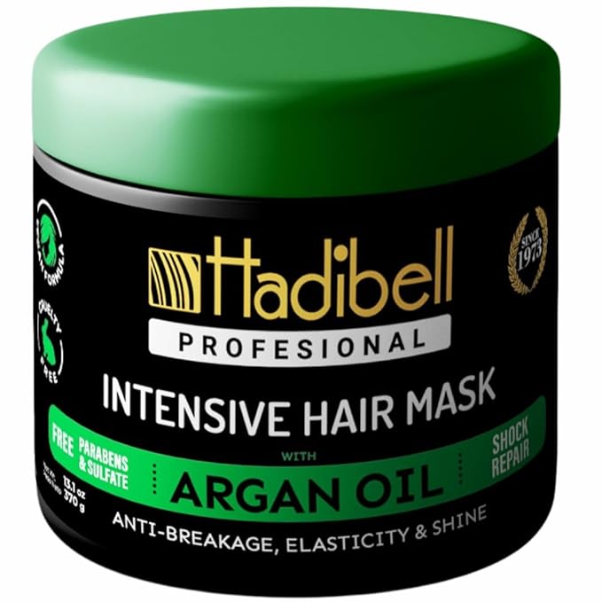 Hydrating Argan Oil Hair Mask – Deep Moisturizing & Repair for Dry, Damaged Hair – Anti-Breakage, Strengthens & Revives with Argan Oil – Non-Greasy Formula for Men & Women – 13.1oz