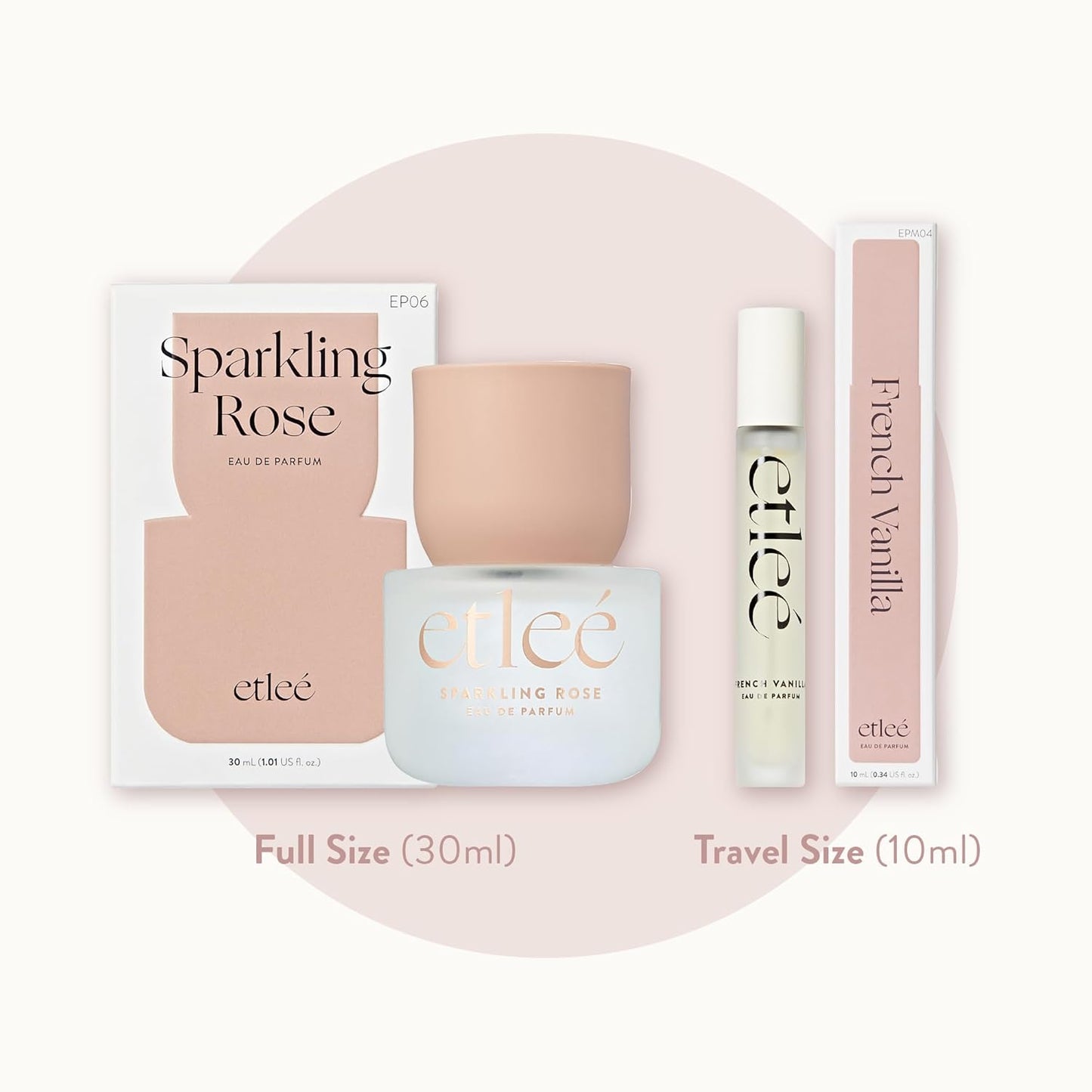 Sparkling Rose Eau de Parfum 1.01oz, Long Lasting Perfume Inspired by Marly Delina, Oriental Floral Notes With Vanilla, Musk, Lychee, Citrus Bergamot & Peony, Luxury Fragrance for Women & Men