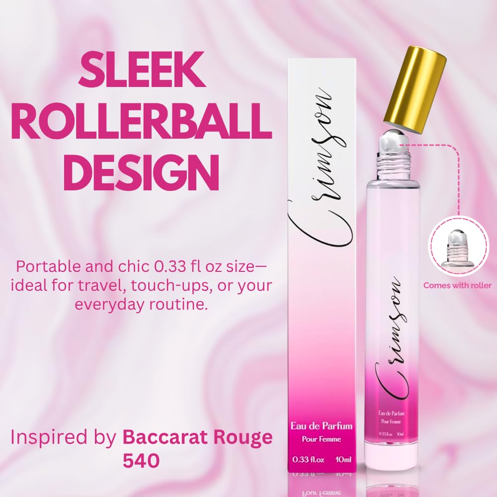 Perfume for Women Rollerball – INSPIRED by A WORLD RENOWED WOMEN'S PERFUME - Saffron, Jasmine, Amberwood, Cedar – Warm, Sexy, Sweet, Long-Lasting Eau De Parfum 10ml (0.33 fl oz)