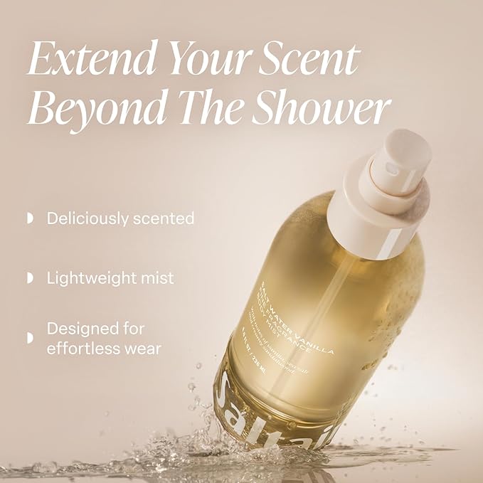 Saltair Salt Water Vanilla Body Mist 2 Pack - Fine Fragrance, Body Oil, & Multi-Lipid Body Butter Bundle