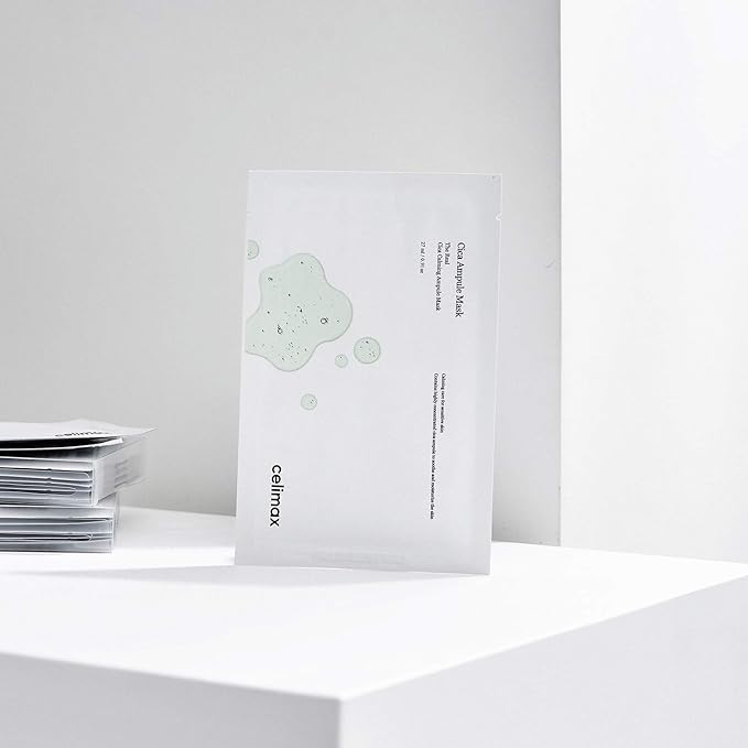 celimax The Real Cica Calming Ampoule Mask | with Centella Asiatica & Madecassoside, Korean Face Sheet Mask for Skincare, Hydrating, Wrinkle & Fine Lines, 27ml (5EA)