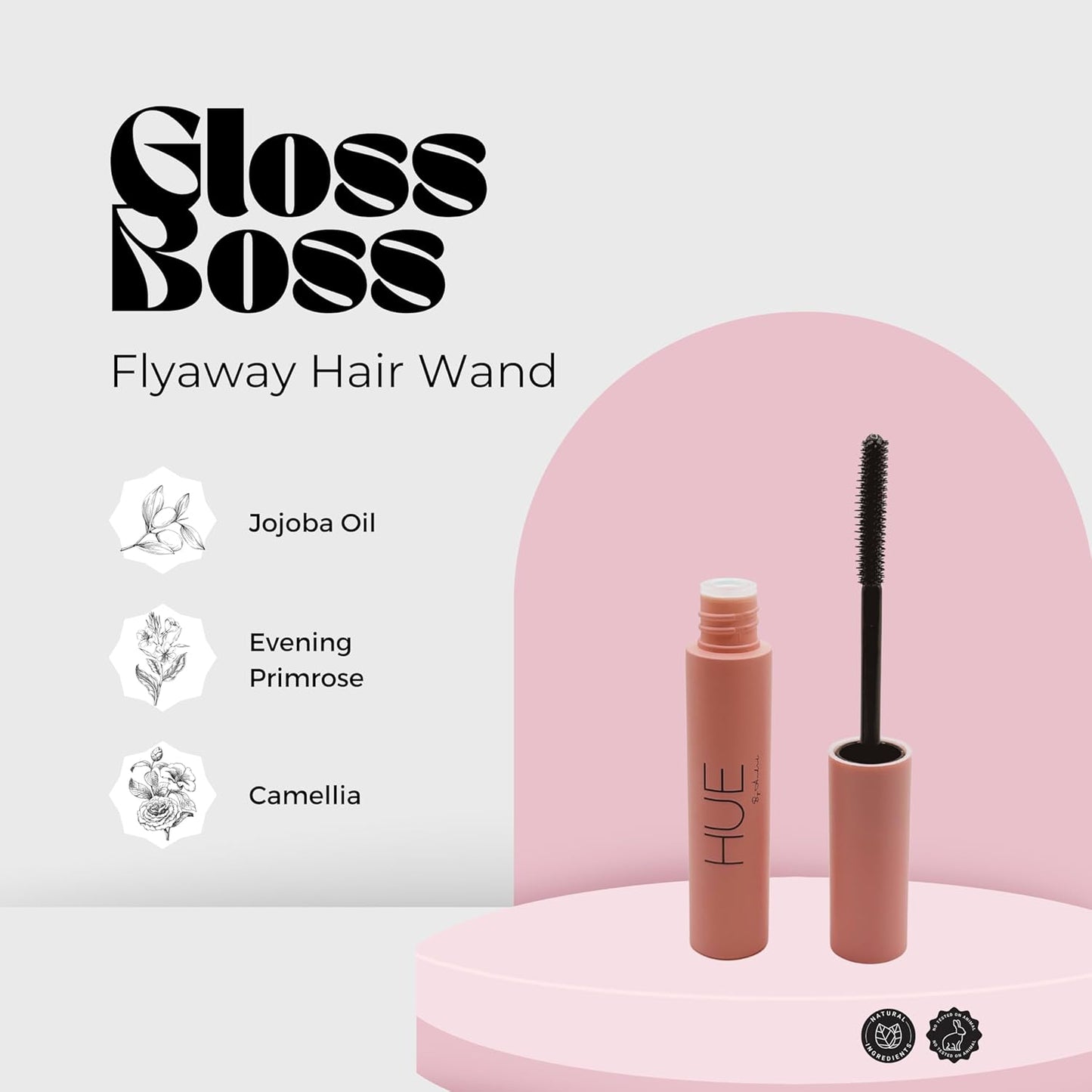 Gloss Boss Flyaway Hair Wand | Frizz Control & Shine Enhancer | Silicone-Free, Unscented, Compact 10ml | Tames Flyaways, Smooths Edges, Adds Shine | Safe for All Hair Types