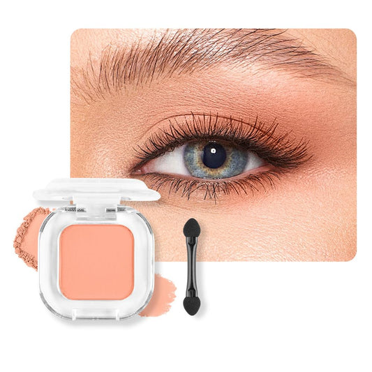 Orange Matte Single Eyeshadow Makeup Powder Palette，High Pigment Blendable Formula Eye Make-up for Women，Neutral Eye Shadow，sombras para ojos，Longwear Waterproof，Vegan & Cruelty-Free，Eyeshadow Gift