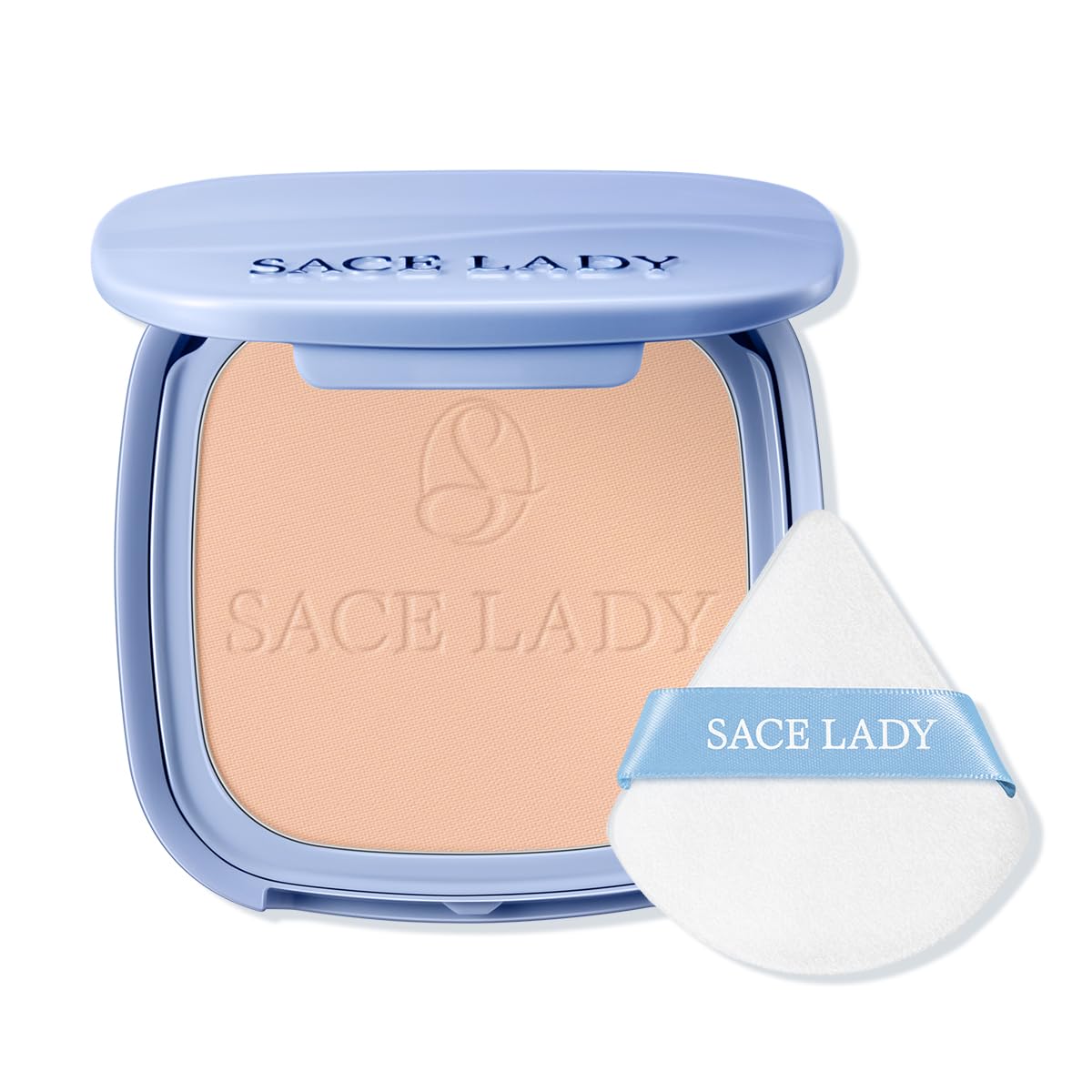 SACE LADY Face Powder Waterproof Setting Makeup, Oil Control Pressed Powder Compact for Women, Blurring Pores Matte Long Lasting Up to 24 Hours, Talc-Free and Cruelty-Free (#02 Neutral, 0.35Oz)