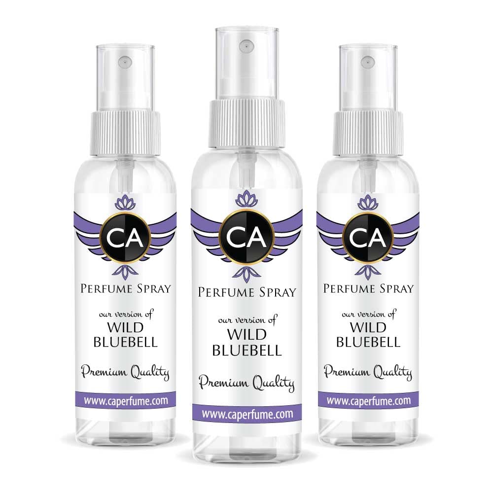 CA Perfume Eco Refill Impression of Wild Bluebell For Women EDP Perfume Eau de Parfum Spray Refillable Bottle 2 Fl Oz/60ml-X3