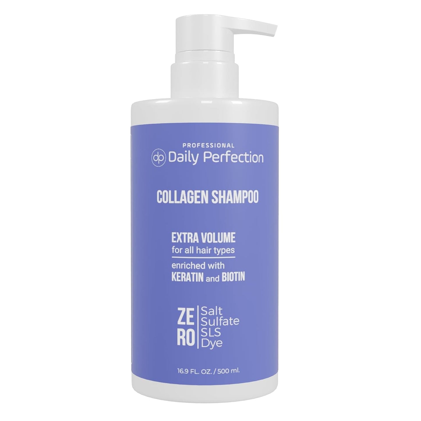(dp) Collagen Shampoo – Boost Volume and Strength for Flat Hair – Clean + Salon-Grade Formula with Biotin & Keratin