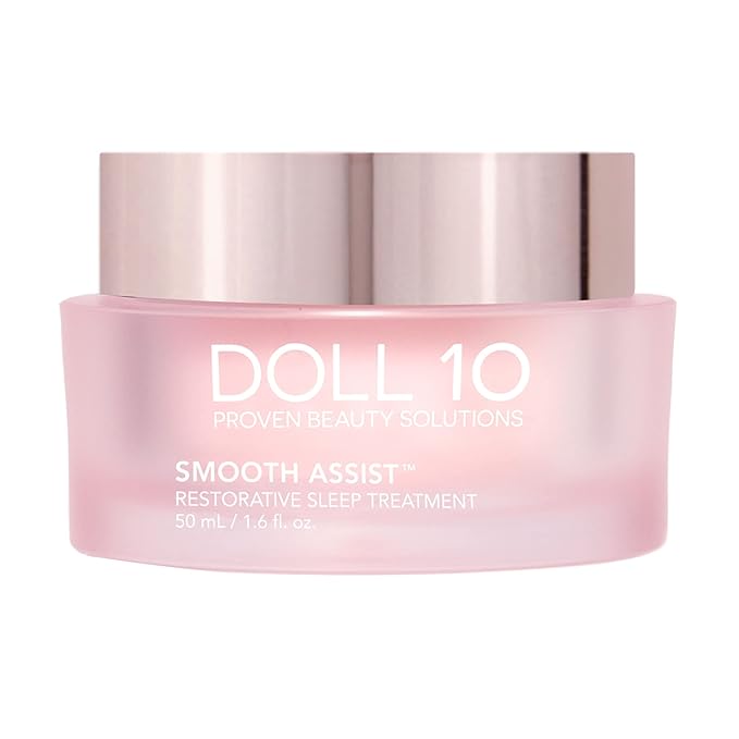 Doll 10 Smooth Assist Restorative Sleep Treatment - Results Overnight - Decreases Redness, Wrinkles & More - Hydrating Treatment (1.6 oz)