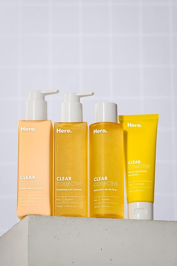 HERO COSMETICS Clear Collective Gentle Milky Cleanser from Gentle Pore-Clarifying Cleanser for Sensitive, Blemish-Prone Skin with PHA, Colloidal Oatmeal, and Jojoba + Ceramides (5.4 fl oz)