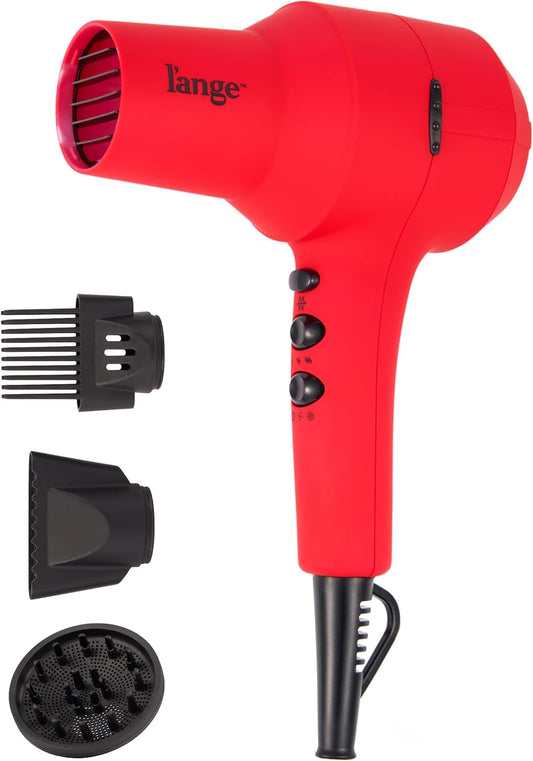L'ANGE HAIR PowerStyle Ionic Turbo Hair Dryer | 1875W Fast Drying & Precision Styling for Long-Lasting, Frizz-Free Looks | Advanced Ionic Technology Smooths & Shines Hair (Red)