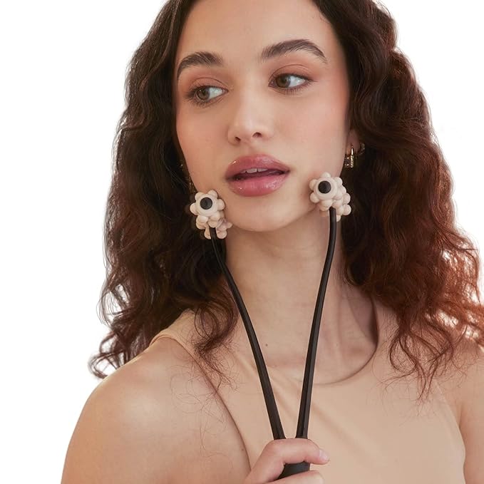 Kitsch Facial Lifting Roller for Wrinkles & Firming, 2-in-1 Eye & Face Massager Tool, Lymphatic Drainage Massager Rollers, Skin Roller for Face, Facial Rollers, Jawline Sculpting & Neck Lifting