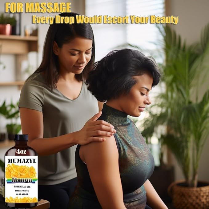 Mango Essential Oil, Mango Oil 4 Fl Oz 120ML for Diffuser Humidifier Yoga Cleaning DIY Candle Soap Making Essential Oils