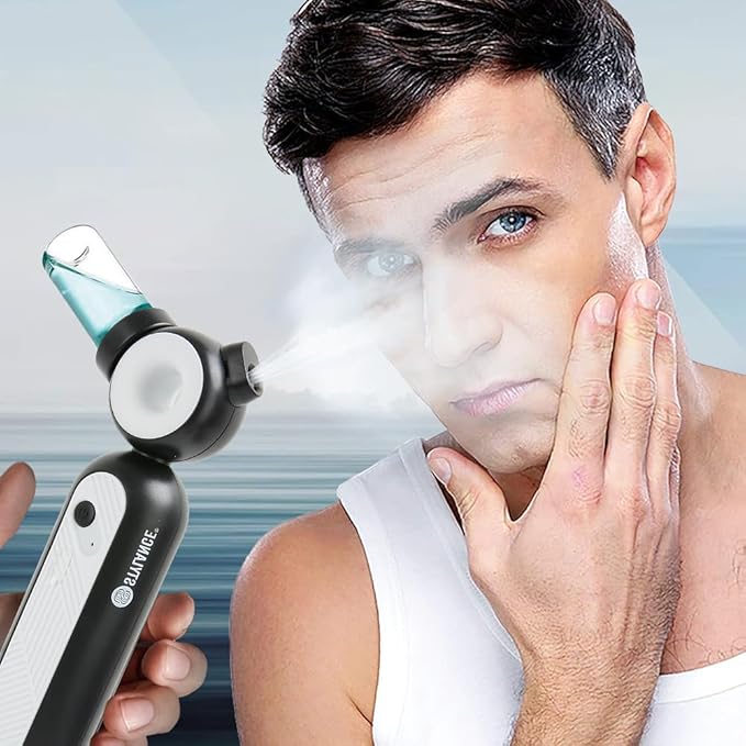 Cordless Facial Mister, 0.2mm Nano Handheld/Portable Facial Mist Sprayer,130Kpa Oxygen Facial Machine,Airbrush for Skincare, Serum, Toner, Facial Essence SPA at Home&Salon(White)
