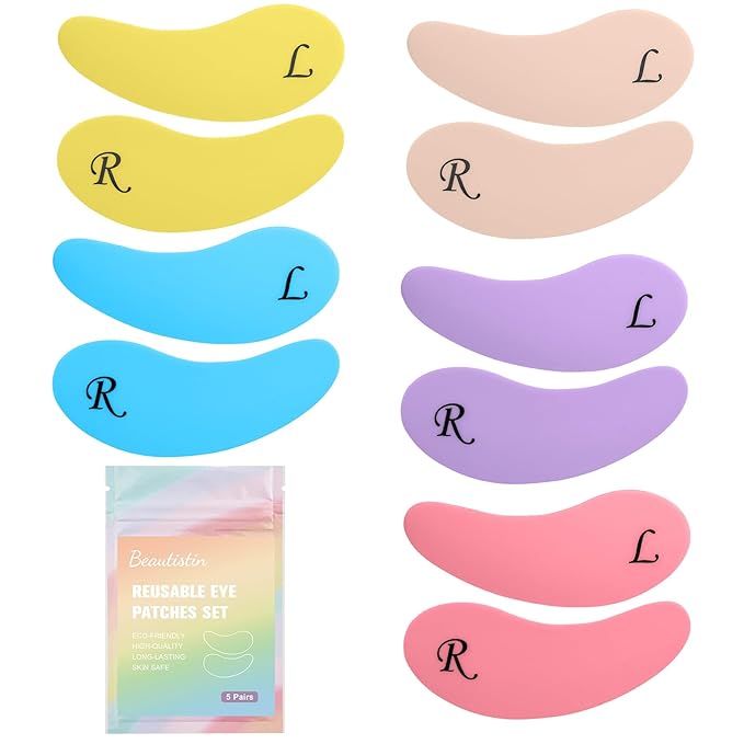 Under Eye Patches Silicone - 5 Pairs Reusable Eye Wrinkle Patches, Reusable Under Eye Mask, Plump Fine Lines & Wrinkles