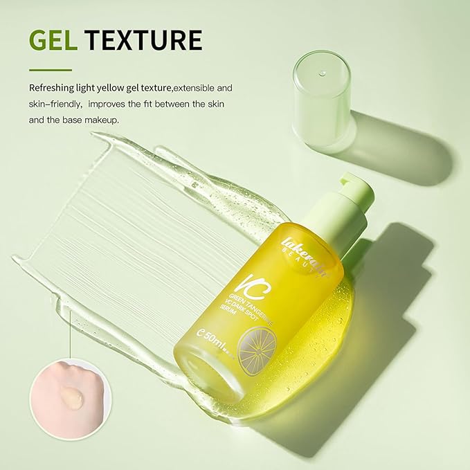 NICEFACE Green Tangerine Vitamin C Face Serum - Facial Serum with Vitamin C, Niacinamide & More - Brightening Serum for Dark Spots, Balancing Skin Tone, and Lightening Acne Marks (50ml), transparent