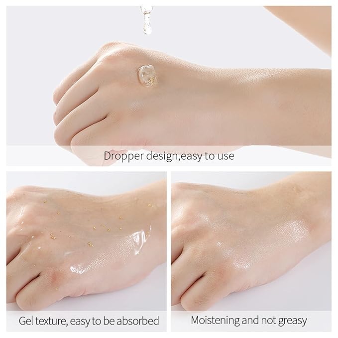 Snail Serum for Face,Hyaluronic Acid Serum with Vitamin B3 Oil Niacinamide Serum Facial 24k Gold Snail Collagen Reduces Fine Lines Brightening Nourishing Hydrating Face Serum Skincare Product