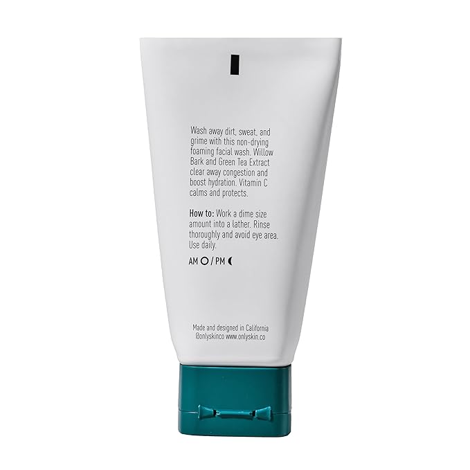 Foaming Daily Face Cleanser (3 Ounce) - Daily Face Wash, Cleanses Face without Drying Out Skin, Includes Green Tea Extract to Soothe Skin, Sodium PCA to Lock In Moisture