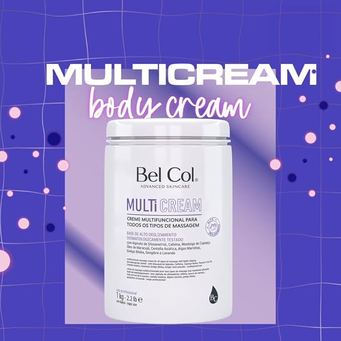 Bel Col Massage Cream – Body Lotion with Caffeine, Ginkgo Biloba and Herbal Oils – Hydrates, Soothes and Nourishes Skin – Suitable for All Skin Types (2.2 Lb.)