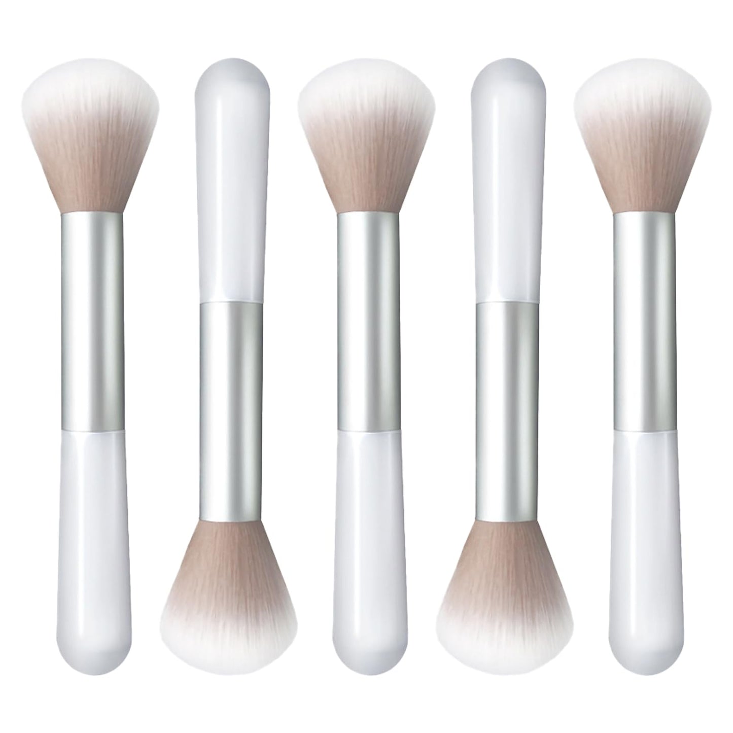 WOKOTO 5PCS Nail Dusting Brush Collector Brush For Nails Art Dust Cleaning Brushes, Blush/Powder Brush Makeup Brushes For Women & Girls, Nail Brushes For Nail Art Acrylic Cleaning Tools