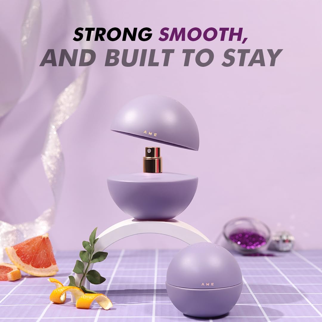 Eze AWE Eau de Parfum for Women 75ML | Long-Lasting Luxury Perfume | Fruity Grapefruit, Rosemary & Cardamom | Floral Ylang & Tuberose | Woody Leather, Cedar & Vetiver Base | Premium EDP Fragrance