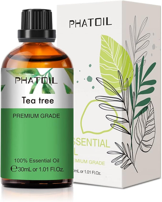 1.01FL.Oz Tea Tree Essential Oil, for Aromatherapy Diffusers, Humidifiers, Great for DIY Candle and Soap Making, Gift for Friend(30ML)