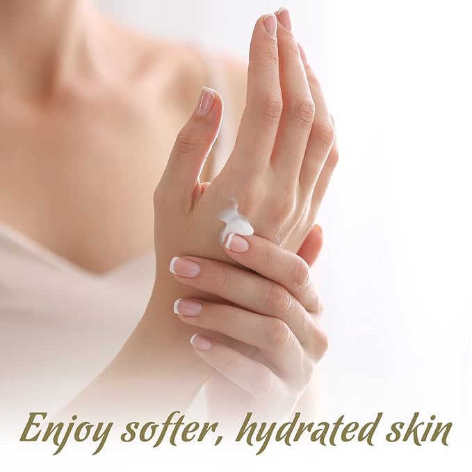 Un Air d'Antan Hand Cream for Dry Cracked Hands 10.5oz - Hand Lotion Pump, Non Greasy Moisturizer with Essential Oils, Cruelty Free Formula - Rose Peach Patchouli